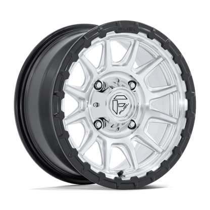 Fuel UTV | FV866 PISTON UTV | 15.0x7.00 | 4X156 | 10 | HYPER SILVER MACH-FC M-BLK LIP