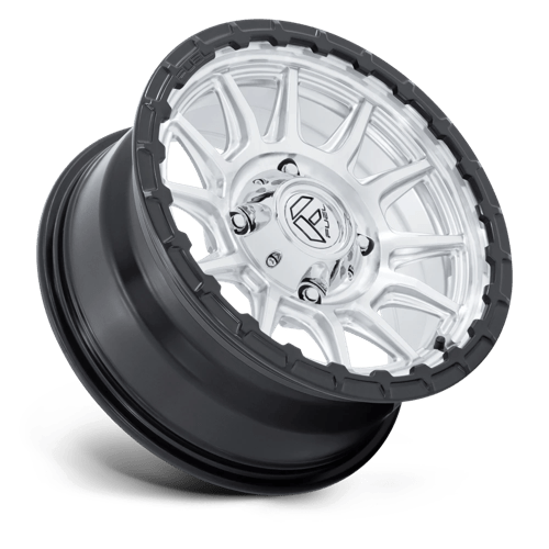 Fuel UTV | FV866 PISTON UTV | 15.0x7.00 | 4X137 | 10 | HYPER SILVER MACH-FC M-BLK LIP