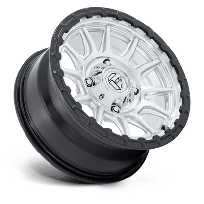 Fuel UTV | FV866 PISTON UTV | 15.0x7.00 | 4X137 | 38 | HYPER SILVER MACH-FC M-BLK LIP