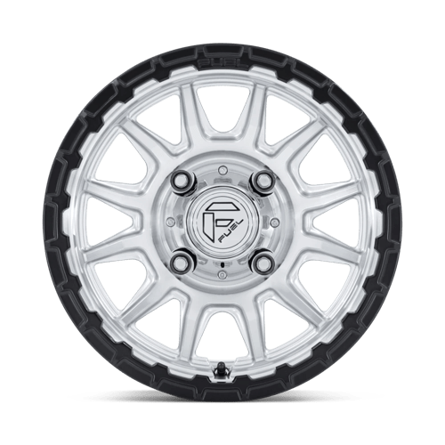 Fuel UTV | FV866 PISTON UTV | 15.0x7.00 | 4X137 | 38 | HYPER SILVER MACH-FC M-BLK LIP