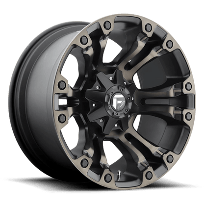 Fuel 1PC | D569 VAPOR | 20.0x9.00 | 8X180 | 20 | MATTE BLACK DOUBLE DARK TINT