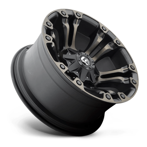 Fuel 1PC | D569 VAPOR | 17.0x10.00 | 8X165.1 | -18 | MATTE BLACK DOUBLE DARK TINT