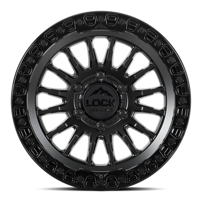 GRIT | 17X9 | 6X139.7 | -12 | MATTE BLACK W GLOSS BLACK RING | GRIT-7969GB12N