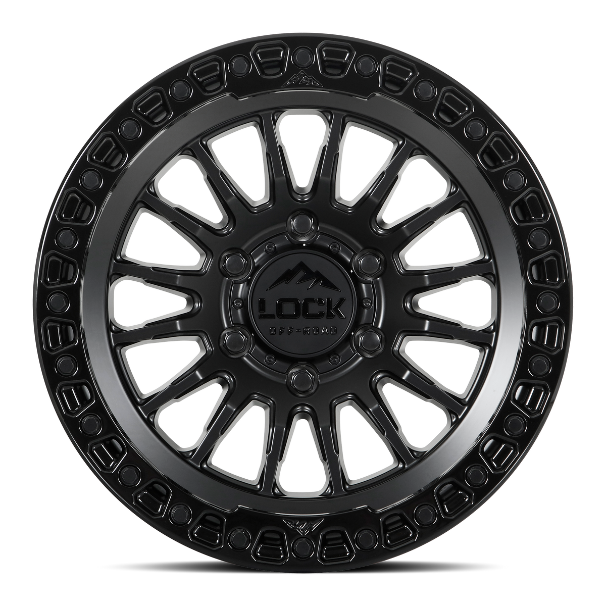 GRIT | 17X9 | 5X127 | +1 | MATTE BLACK W GLOSS BLACK RING | GRIT-7957GB