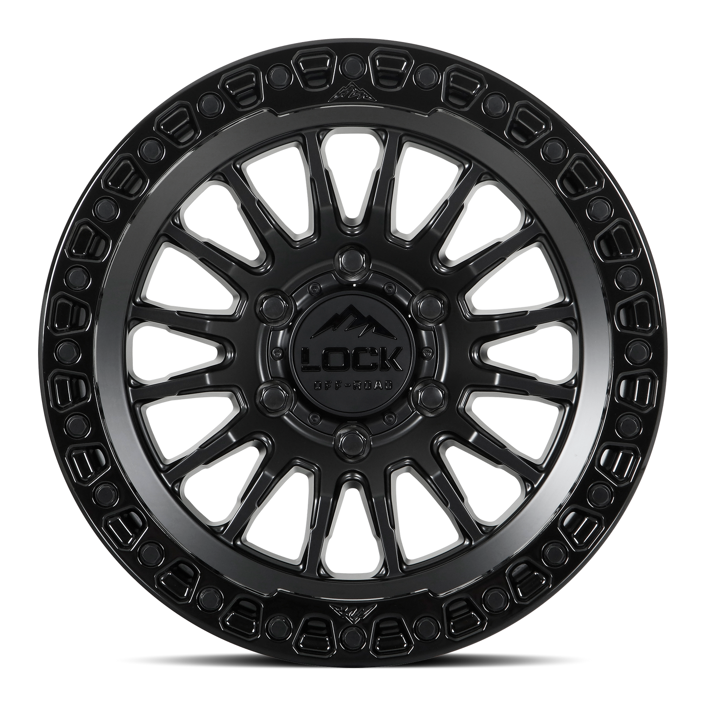 GRIT | 17X9 | 6X135 | +1 | MATTE BLACK W GLOSS BLACK RING | GRIT-7963GB