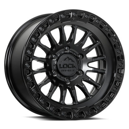 GRIT | 17X9 | 6X135 | -12 | MATTE BLACK W GLOSS BLACK RING | GRIT-7963GB12N