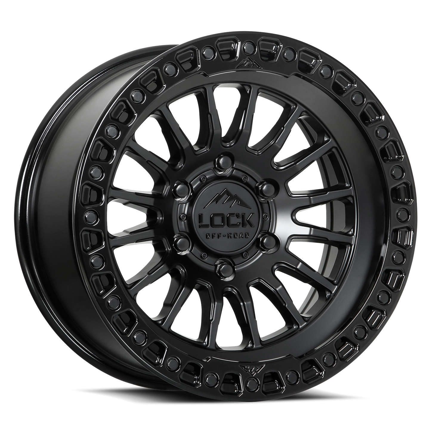 GRIT | 17X9 | 5X127 | -12 | MATTE BLACK W GLOSS BLACK RING | GRIT-7957GB12N