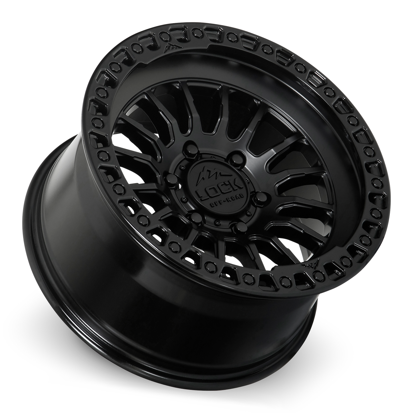 GRIT | 17X8.5 | 5X127 | +25 | MATTE BLACK W GLOSS BLACK RING | GRIT-78557GB25