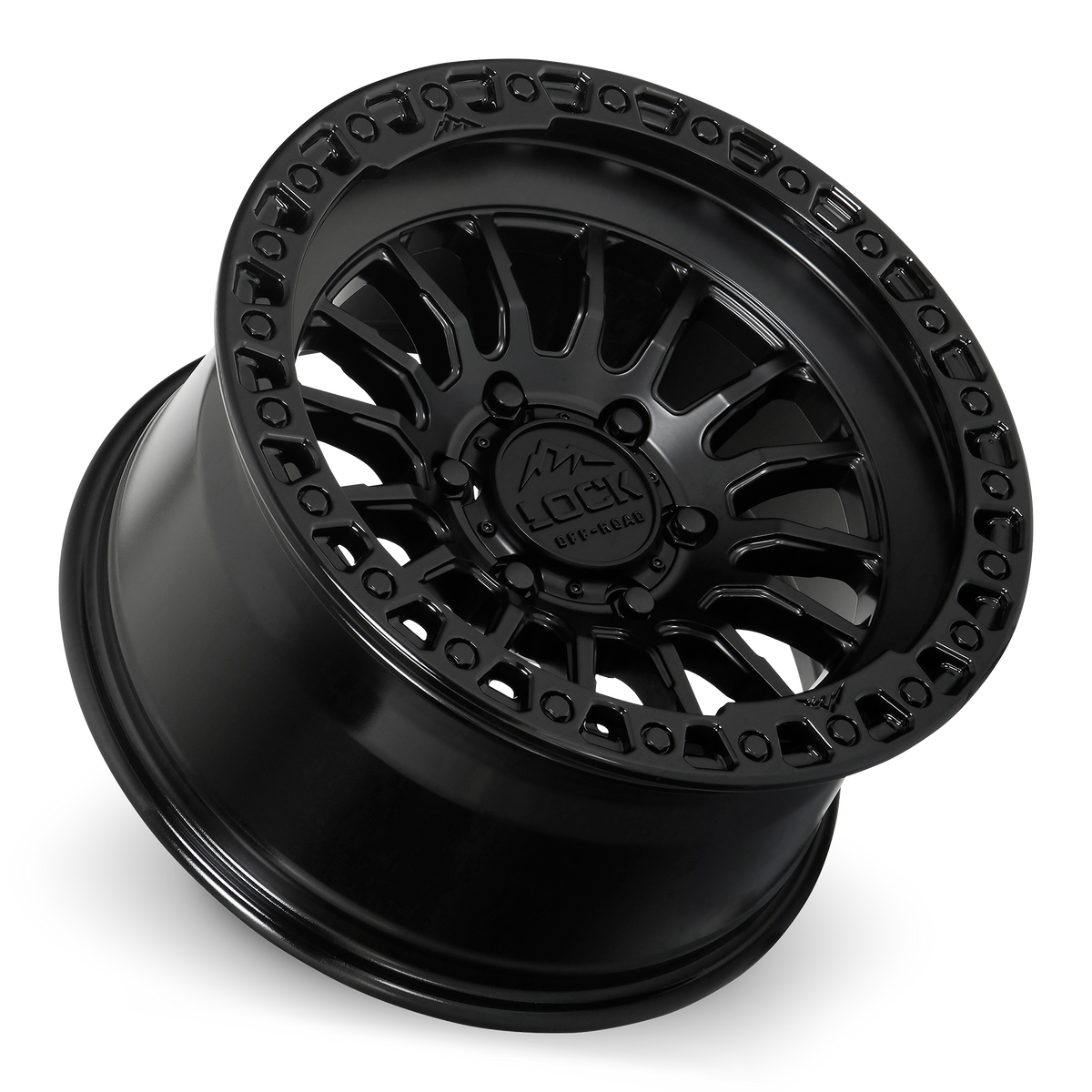 GRIT | 17X9 | 5X127 | -12 | MATTE BLACK W GLOSS BLACK RING | GRIT-7957GB12N