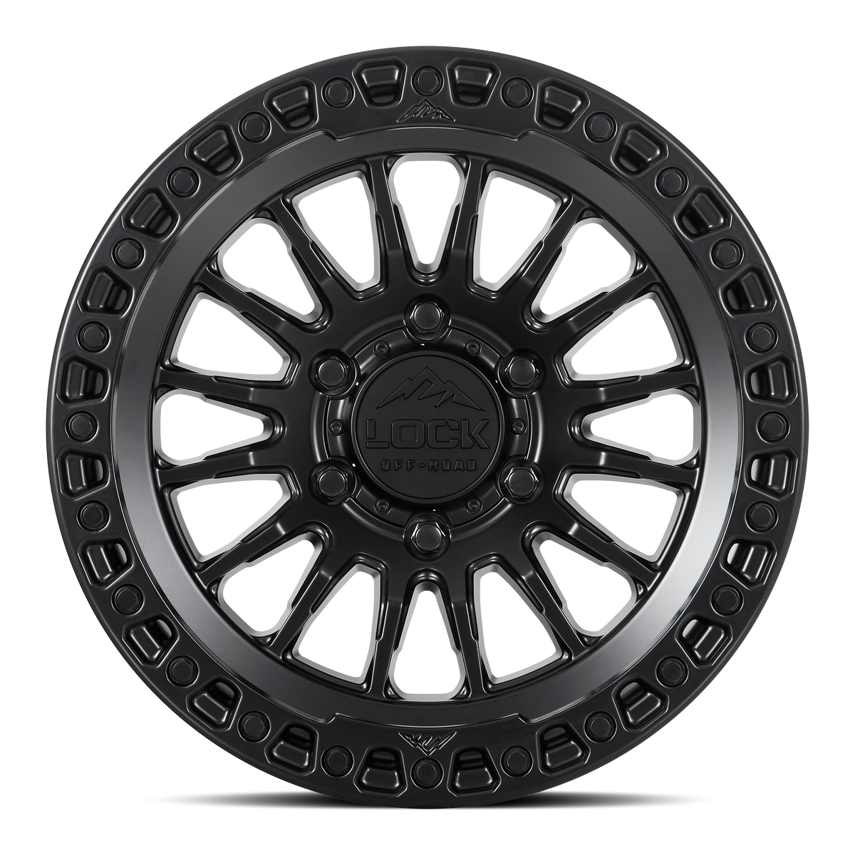 GRIT | 17X8.5 | 5X127 | +25 | MATTE BLACK W MATTE BLACK RING | GRIT-78557MB25