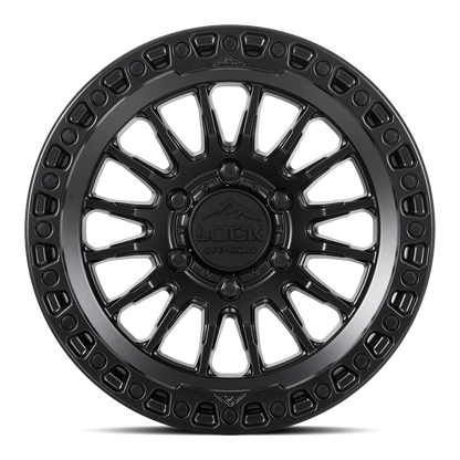 GRIT | 17X8.5 | 5X127 | +25 | MATTE BLACK W MATTE BLACK RING | GRIT-78557MB25