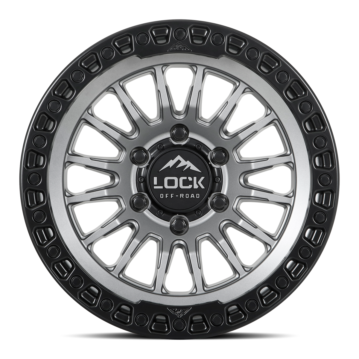 GRIT | 17X8.5 | 5X127 | +25 | MATTE GREY W MATTE BLACK RING | GRIT-78557MGMBR25