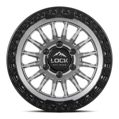 GRIT | 17X8.5 | 5X127 | +25 | MATTE GREY W MATTE BLACK RING | GRIT-78557MGMBR25