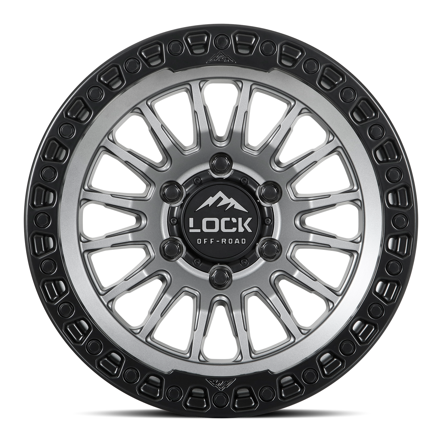 GRIT | 17X8.5 | 6X139.7 | +25 | MATTE GREY W MATTE BLACK RING | GRIT-78569MGMBR25