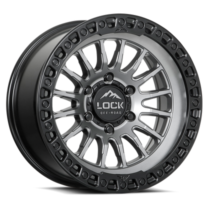 GRIT | 17X8.5 | 5X127 | +25 | MATTE GREY W MATTE BLACK RING | GRIT-78557MGMBR25
