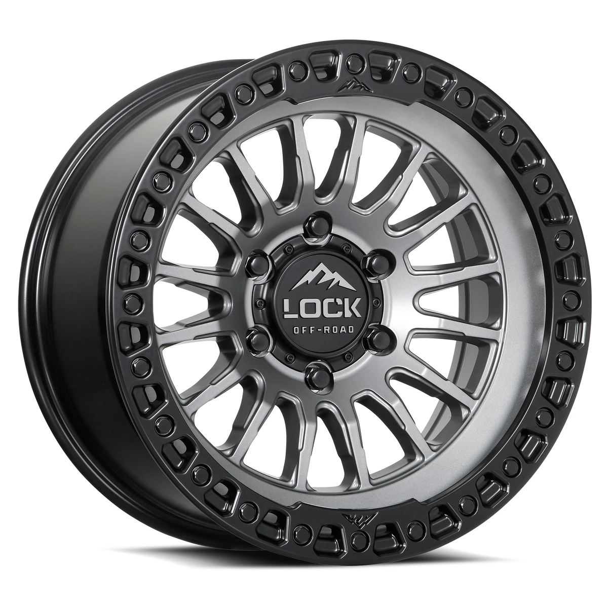 GRIT | 17X8.5 | 6X135 | +25 | MATTE GREY W MATTE BLACK RING | GRIT-78563MGMBR25