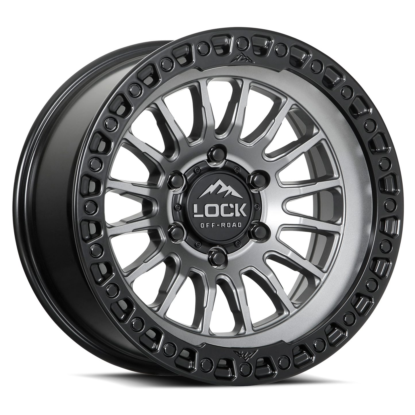 GRIT | 17X9 | 5X127 | -12 | MATTE GREY W MATTE BLACK RING | GRIT-7957MGMBR12N