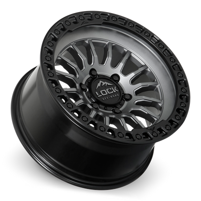 GRIT | 17X9 | 5X127 | +1 | MATTE GREY W MATTE BLACK RING | GRIT-7957MGMBR