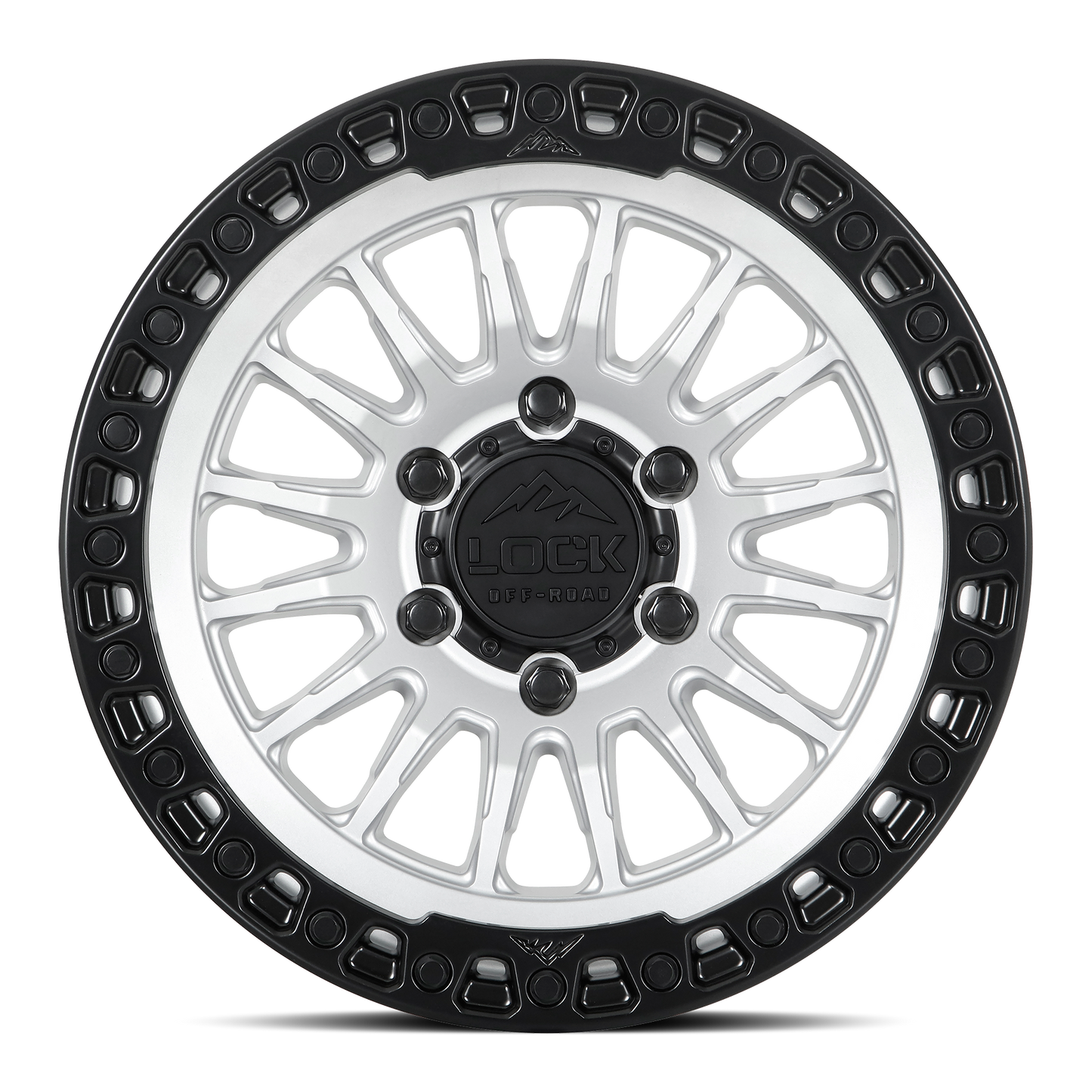 GRIT | 17X8.5 | 5X127 | +25 | MATTE SILVER W MATTE BLACK RING | GRIT-78557MSMBR25
