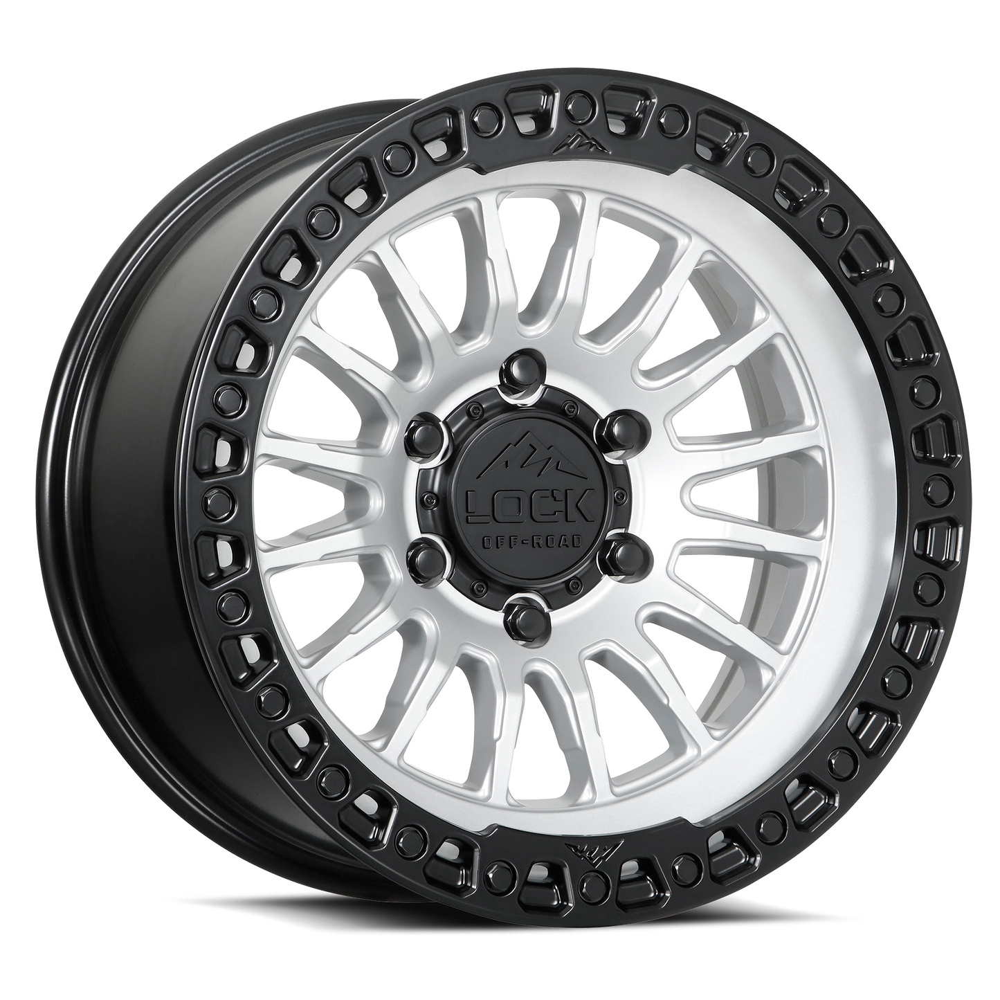GRIT | 17X8.5 | 5X127 | +25 | MATTE SILVER W MATTE BLACK RING | GRIT-78557MSMBR25