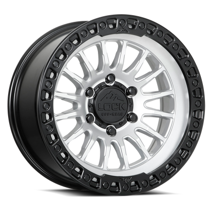 GRIT | 17X8.5 | 5X127 | +25 | MATTE SILVER W MATTE BLACK RING | GRIT-78557MSMBR25