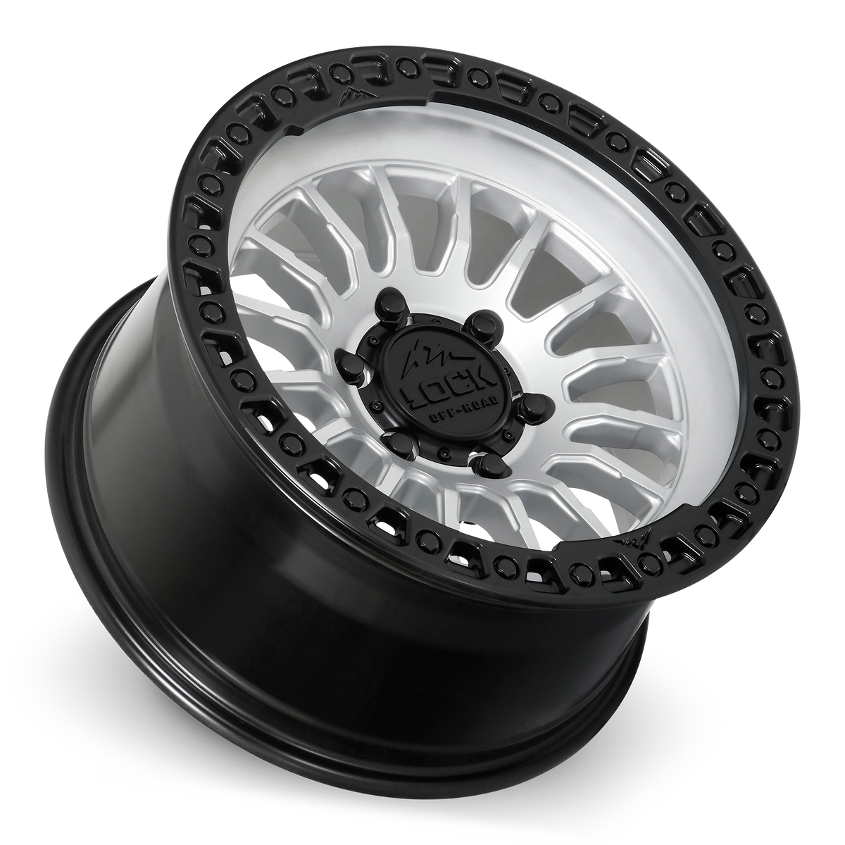 GRIT | 17X9 | 5X127 | +1 | MATTE SILVER W MATTE BLACK RING | GRIT-7957MSMBR