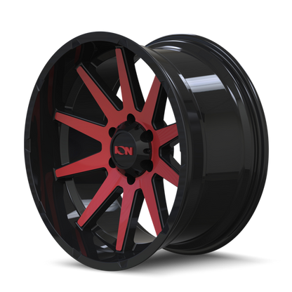 ION 143 GLOSS BLACK RED MACHINED | 20x10 | 6-135 | -19mm | 143-2136BTR