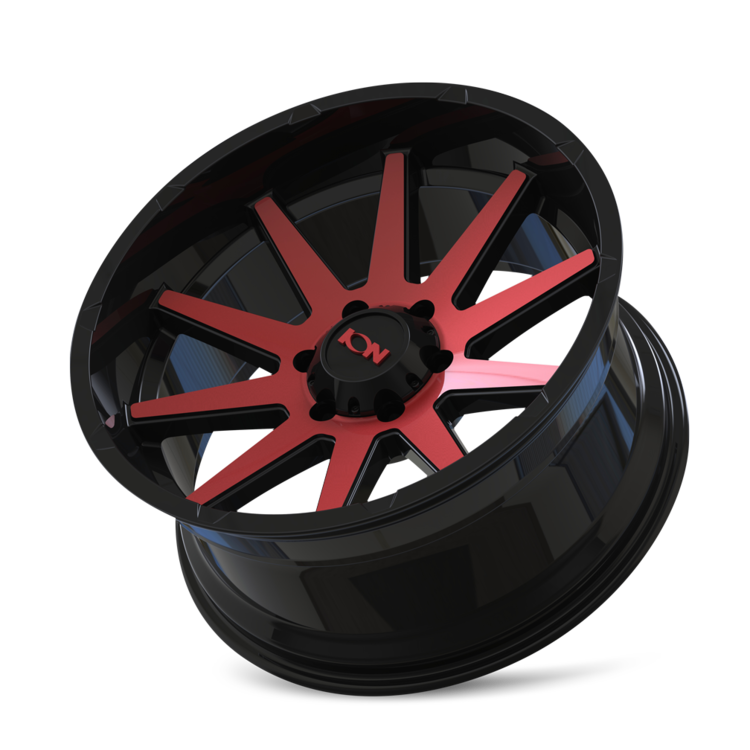 ION 143 GLOSS BLACK RED MACHINED | 20x10 | 6-135 | -19mm | 143-2136BTR