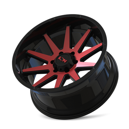 ION 143 GLOSS BLACK RED MACHINED | 17x9 | 6-139.7 | -12mm | 143-7983BTR