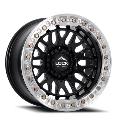 INVADER CASTING BEADLOCK | 17X9 | 5X127 | -38 | MATTE BLACK WITH MATTE BLACK RING | INVADER-7957MB38N