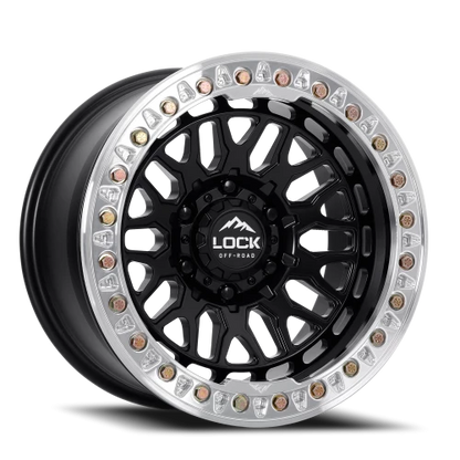 INVADER CASTING BEADLOCK | 17X9 | 6X135 | -38 | MATTE BLACK WITH MATTE BLACK RING | INVADER-7963MB38N
