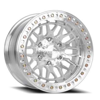 INVADER CASTING BEADLOCK | 17X9 | 6X135 | -38 | MACHINE WITH CLEAR COAT W MACHINED RING | INVADER-7963MC38N