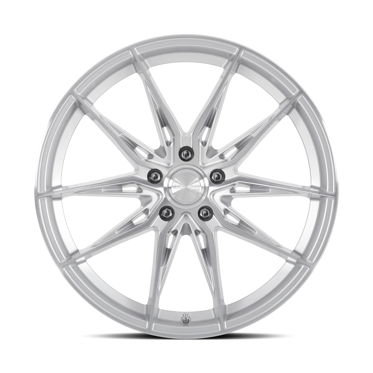KATANA RACING KR10 Glossy Silver Machine Face | 18x8.0 | 5x105 | +40mm | KR10-188056GSF