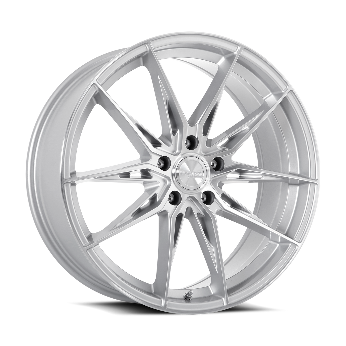 KATANA RACING KR10 Glossy Silver Machine Face | 18x8.0 | 5x114.3 | +40mm | KR10-188054GSF