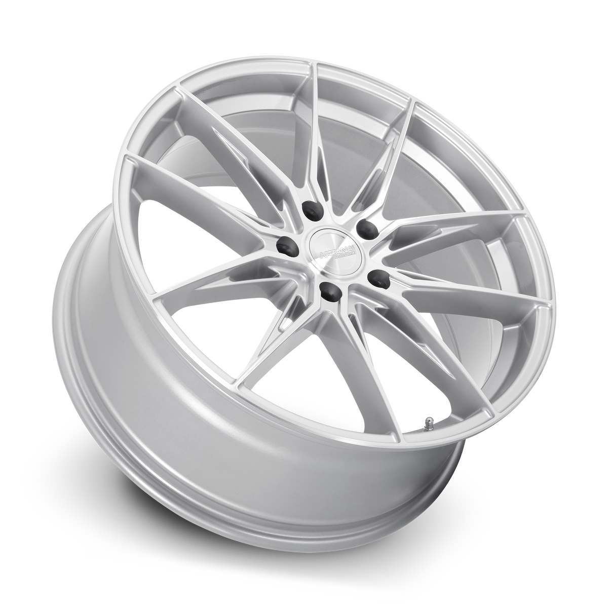 KATANA RACING KR10 Glossy Silver Machine Face | 18x8.0 | 5x100 | +40mm | KR10-188050GSF