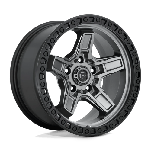 Fuel 1PC | D698 KICKER | 17.0x9.00 | 5X127 | -12 | MATTE GUNMETAL BLACK BEAD RING