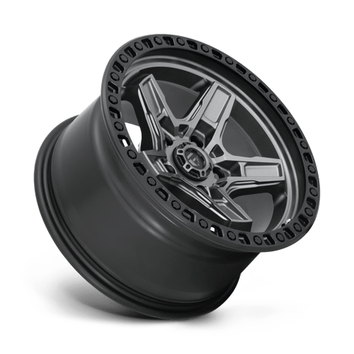 Fuel 1PC | D698 KICKER | 17.0x9.00 | 5X127 | -12 | MATTE GUNMETAL BLACK BEAD RING