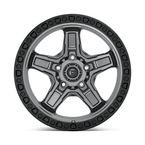 Fuel 1PC | D698 KICKER | 17.0x9.00 | 5X127 | -12 | MATTE GUNMETAL BLACK BEAD RING