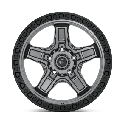 Fuel 1PC | D698 KICKER | 17.0x9.00 | 5X127 | -12 | MATTE GUNMETAL BLACK BEAD RING