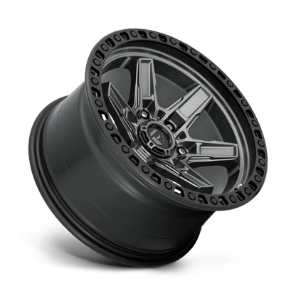 Fuel 1PC | D698 KICKER | 17.0x9.00 | 5X127 | 1 | MATTE GUNMETAL BLACK BEAD RING