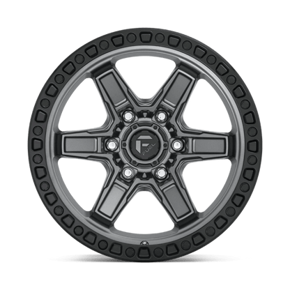 Fuel 1PC | D698 KICKER | 17.0x9.00 | 6X139.7 | 1 | MATTE GUNMETAL BLACK BEAD RING