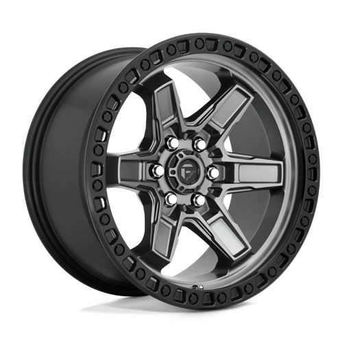 Fuel 1PC | D698 KICKER | 17.0x9.00 | 6X114.3 | 12 | MATTE GUNMETAL BLACK BEAD RING