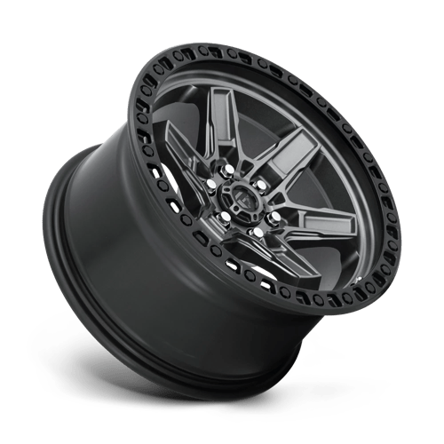 Fuel 1PC | D698 KICKER | 17.0x9.00 | 6X114.3 | 12 | MATTE GUNMETAL BLACK BEAD RING