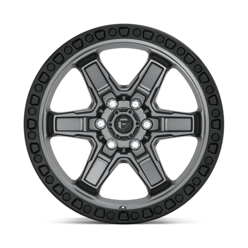 Fuel 1PC | D698 KICKER | 17.0x9.00 | 6X114.3 | 12 | MATTE GUNMETAL BLACK BEAD RING