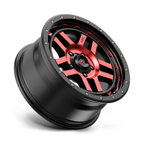 KMC | KM540 RECON | 17.0x9.00 | 5X127 | -12 | GLOSS BLACK MACH W/ RED TINT