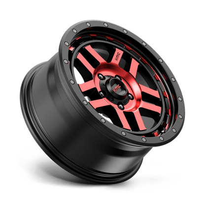 KMC | KM540 RECON | 17.0x9.00 | 5X127 | -12 | GLOSS BLACK MACH W/ RED TINT
