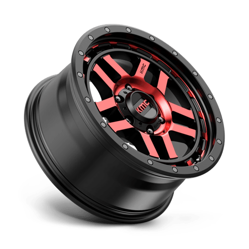 KMC | KM540 RECON | 17.0x8.50 | 6X139.7 | 18 | GLOSS BLACK MACH W/ RED TINT