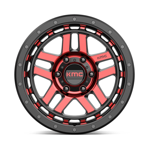 KMC | KM540 RECON | 17.0x8.50 | 6X139.7 | 18 | GLOSS BLACK MACH W/ RED TINT