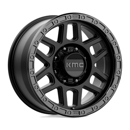 KMC | KM544 MESA | 18.0x9.00 | 8X180 | 18 | SATIN BLACK W/ GLOSS BLACK LIP