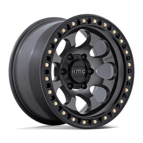 KMC | KM550 RIOT SBL | 17.0x8.50 | 6X139.7 | 10 | ANTHRACITE W/ SATIN BLACK LIP